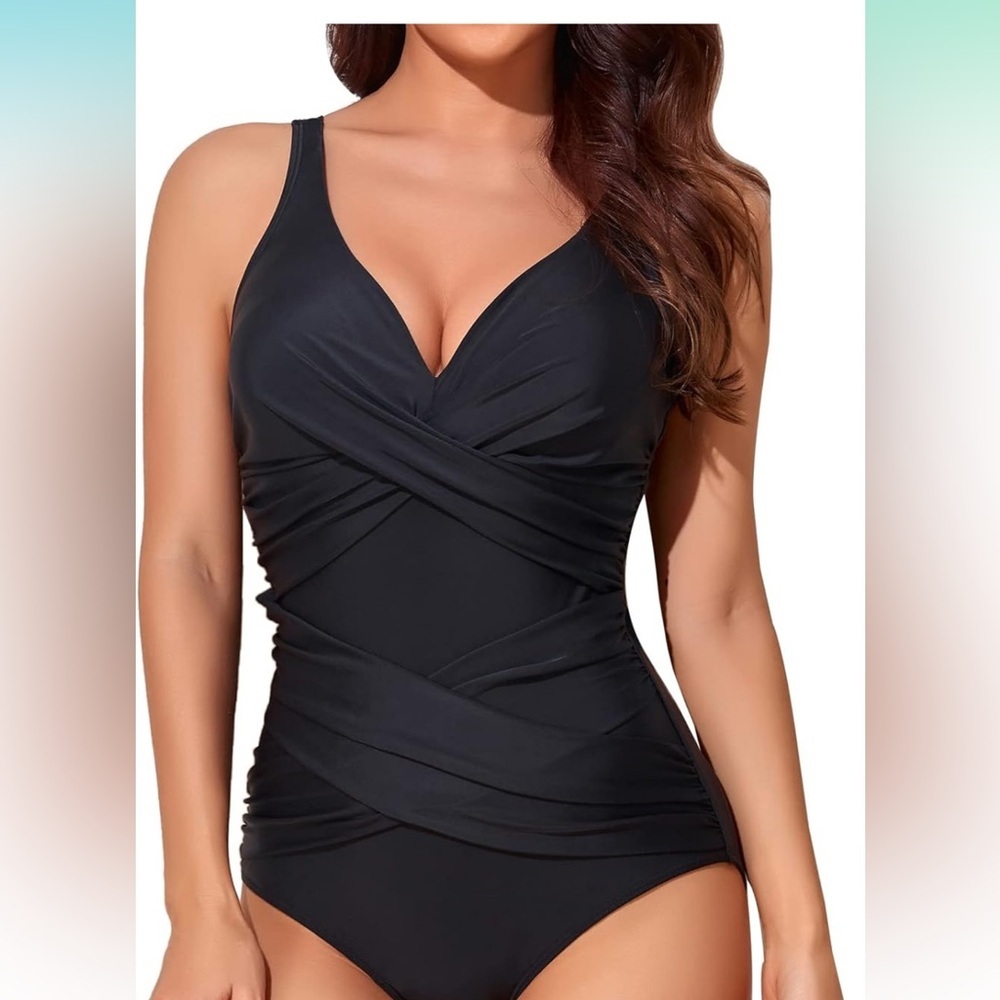 Smismivo Tummy Control Swimwear One Piece Swimsuit slimming Bathing suit small